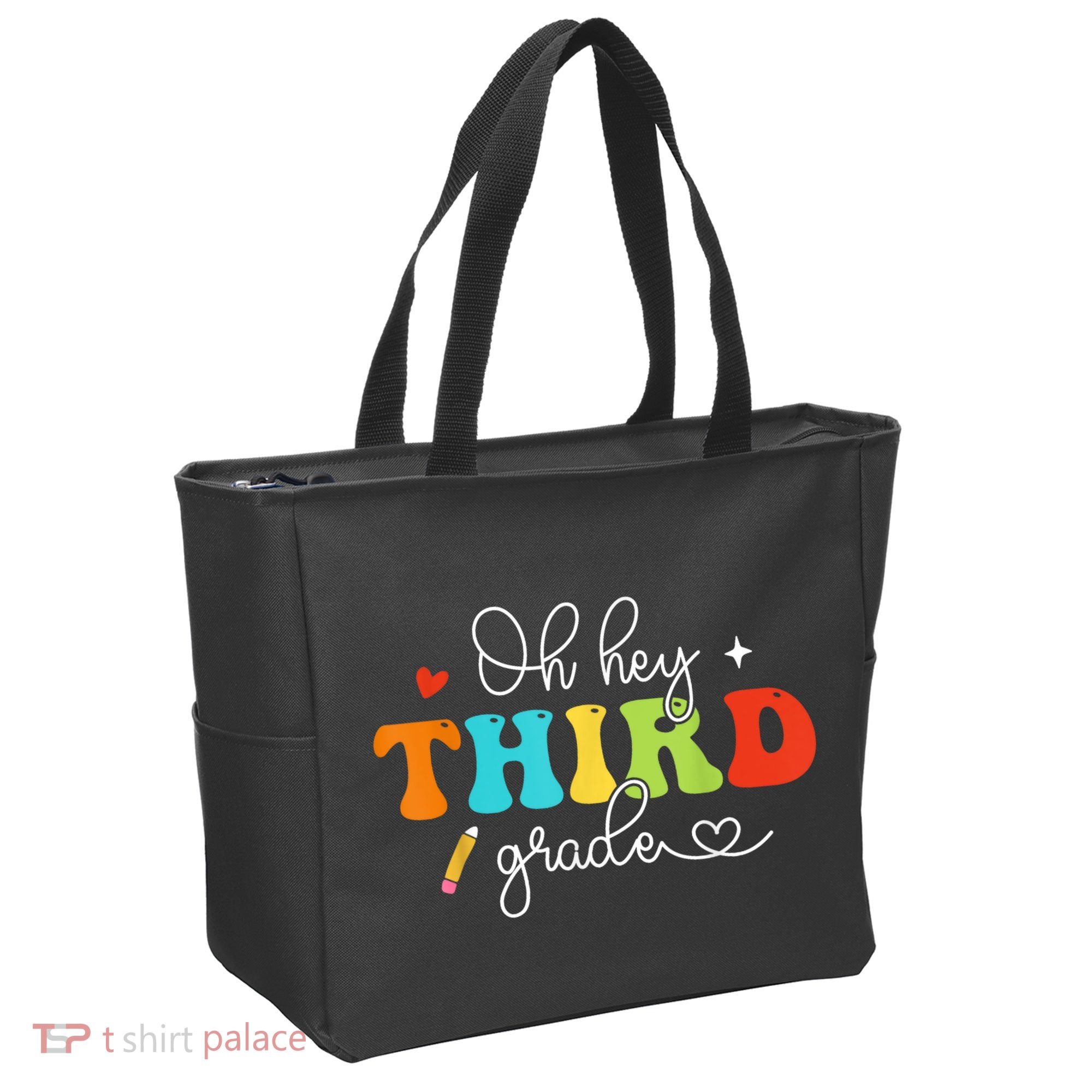 Back To School Oh Hey Third Grade Retro Teacher Student Tote Bag