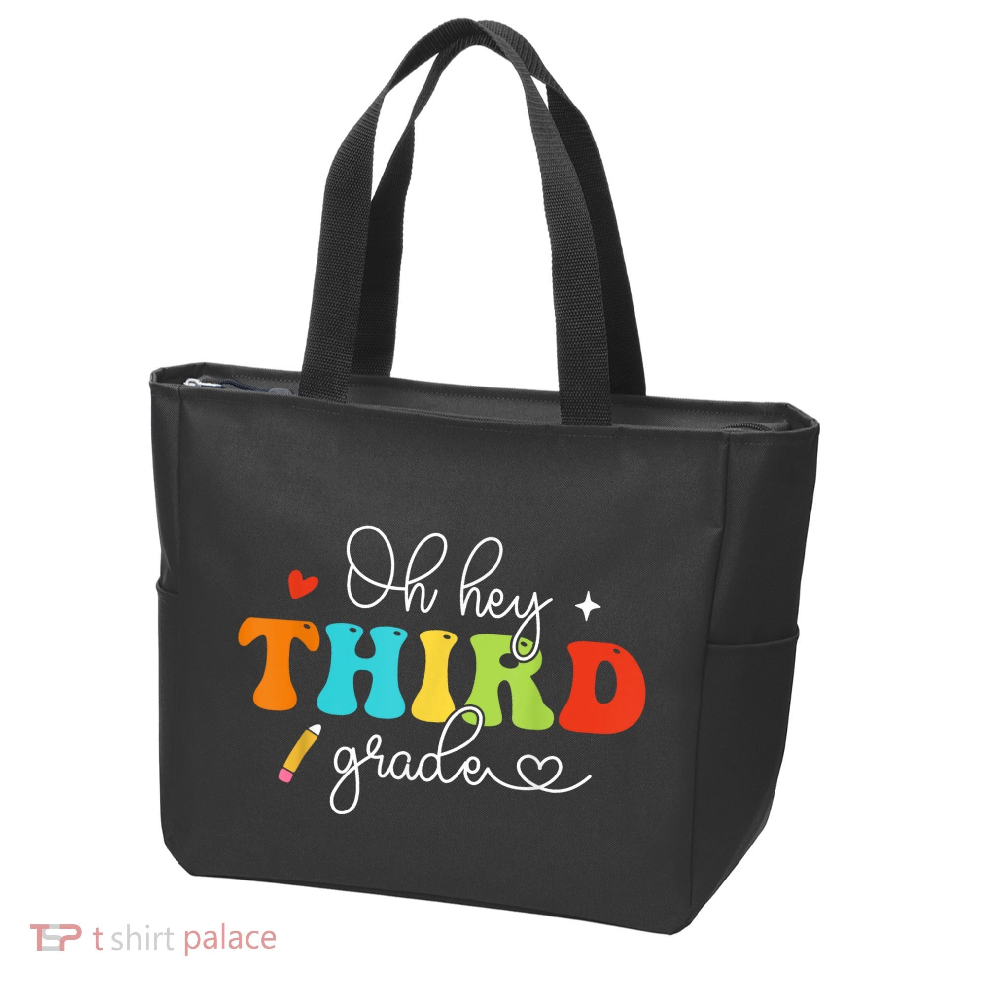 Back To School Oh Hey Third Grade Retro Teacher Student Tote Bag