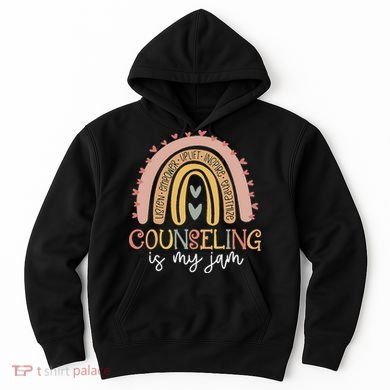 Back To School Counselor Counseling Is My Jam Rainbow Hoodie