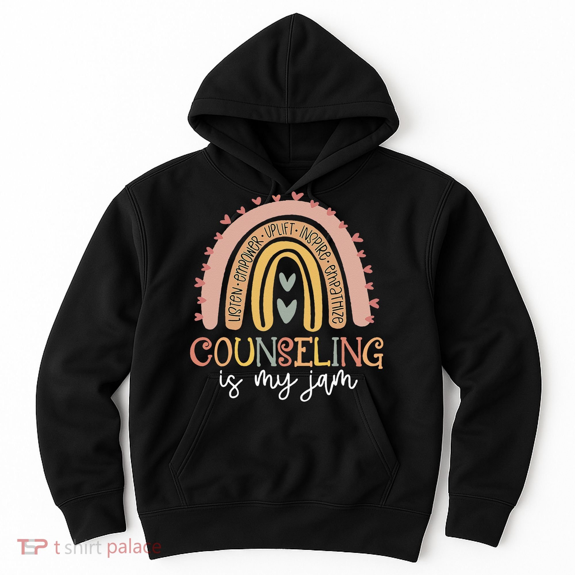 Back To School Counselor Counseling Is My Jam Rainbow Hoodie