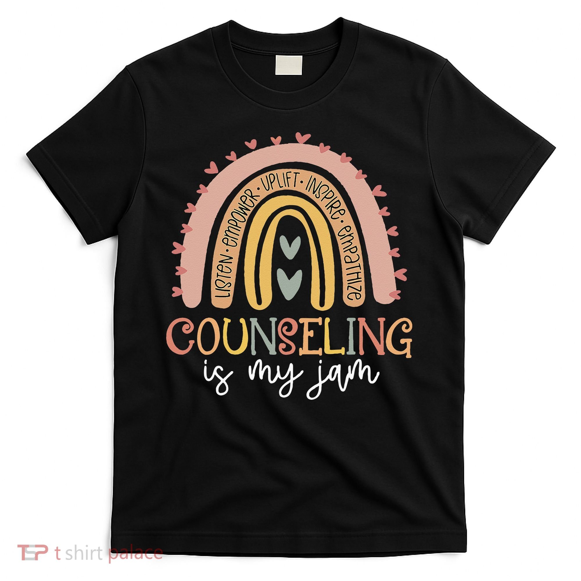 Back To School Counselor Counseling Is My Jam Rainbow T-Shirt