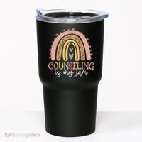 Back To School Counselor Counseling Is My Jam Rainbow Tumbler thumb 0