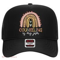Back To School Counselor Counseling Is My Jam Rainbow Hat thumb 0