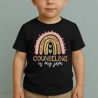 Back To School Counselor Counseling Is My Jam Rainbow Toddler T-Shirt thumb 2
