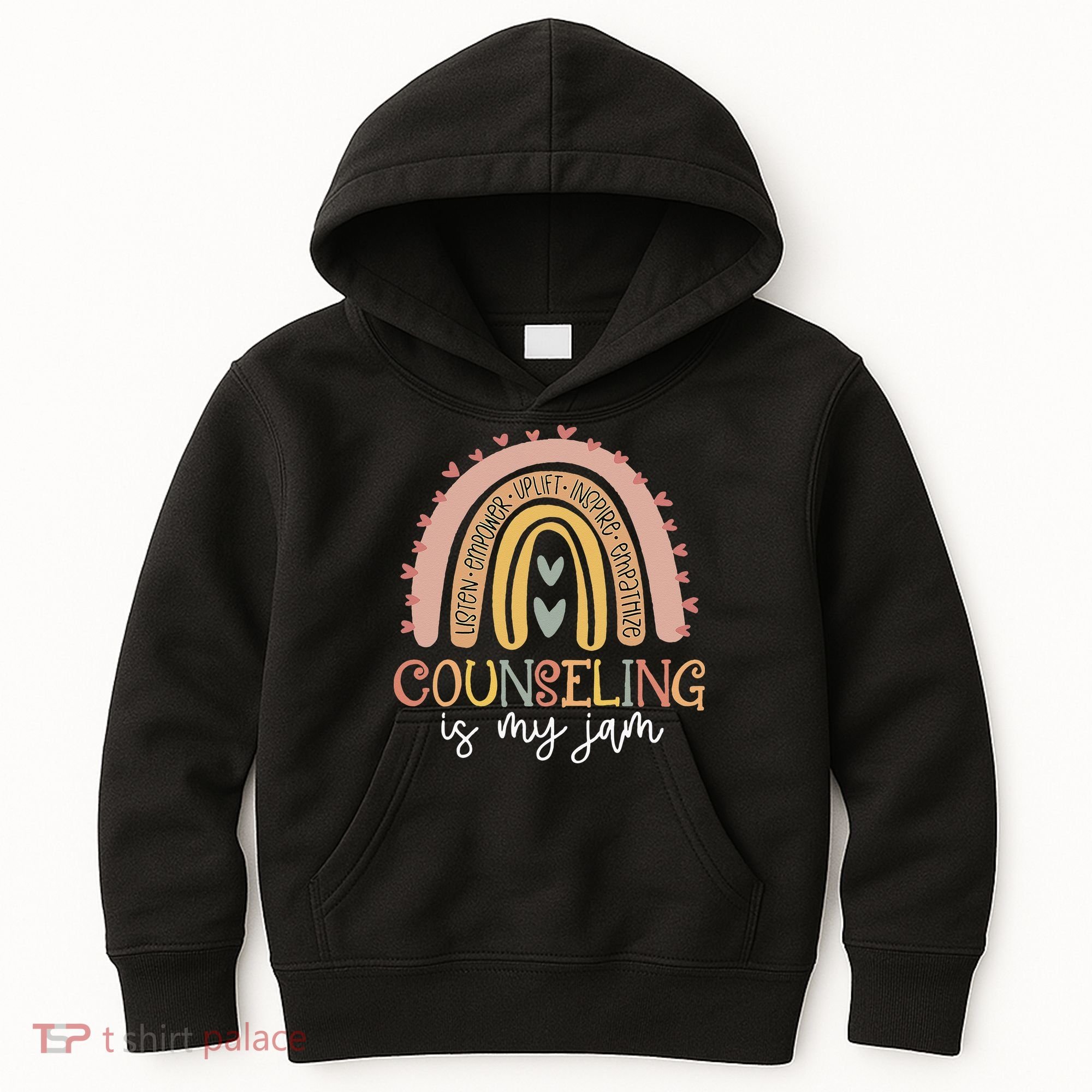 Back To School Counselor Counseling Is My Jam Rainbow Kids Hoodie