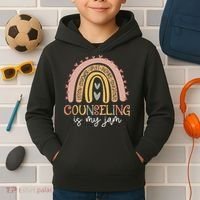 Back To School Counselor Counseling Is My Jam Rainbow Kids Hoodie thumb 2