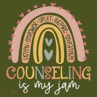 Back To School Counselor Counseling Is My Jam Rainbow The Baniff Cuffed Pom Beanie thumb 2