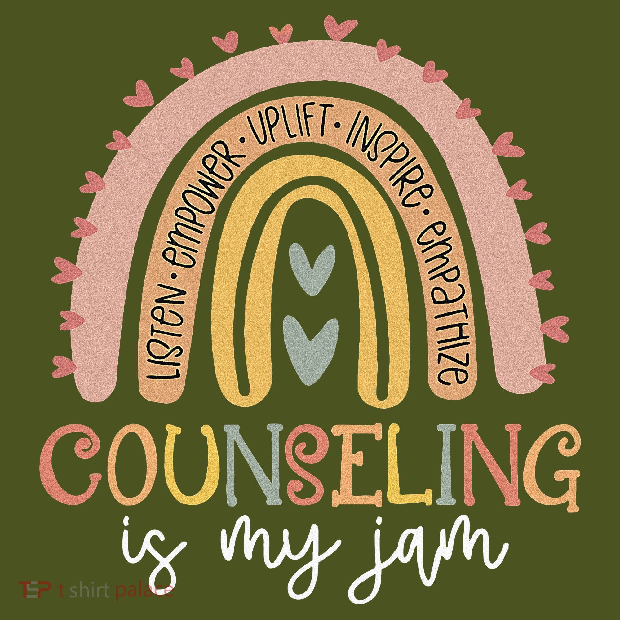 Back To School Counselor Counseling Is My Jam Rainbow The Baniff Cuffed Pom Beanie