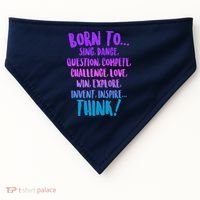 Born To Sing Dance Think USA-Made Doggie Bandana thumb 0