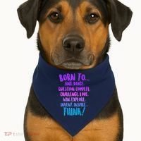Born To Sing Dance Think USA-Made Doggie Bandana thumb 1