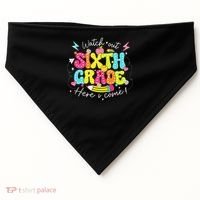Back To School Watch Out Sixth Grade Here I Come Pencil USA-Made Doggie Bandana thumb 0