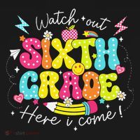 Back To School Watch Out Sixth Grade Here I Come Pencil Women's Hoodie thumb 2