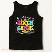 Back To School Watch Out Sixth Grade Here I Come Pencil Tank Top thumb 2