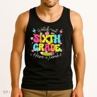 Back To School Watch Out Sixth Grade Here I Come Pencil Tank Top thumb 3