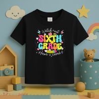 Back To School Watch Out Sixth Grade Here I Come Pencil Toddler T-Shirt thumb 3