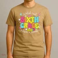 Back To School Watch Out Sixth Grade Here I Come Pencil T-Shirt thumb 3