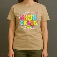 Back To School Watch Out Sixth Grade Here I Come Pencil T-Shirt thumb 4