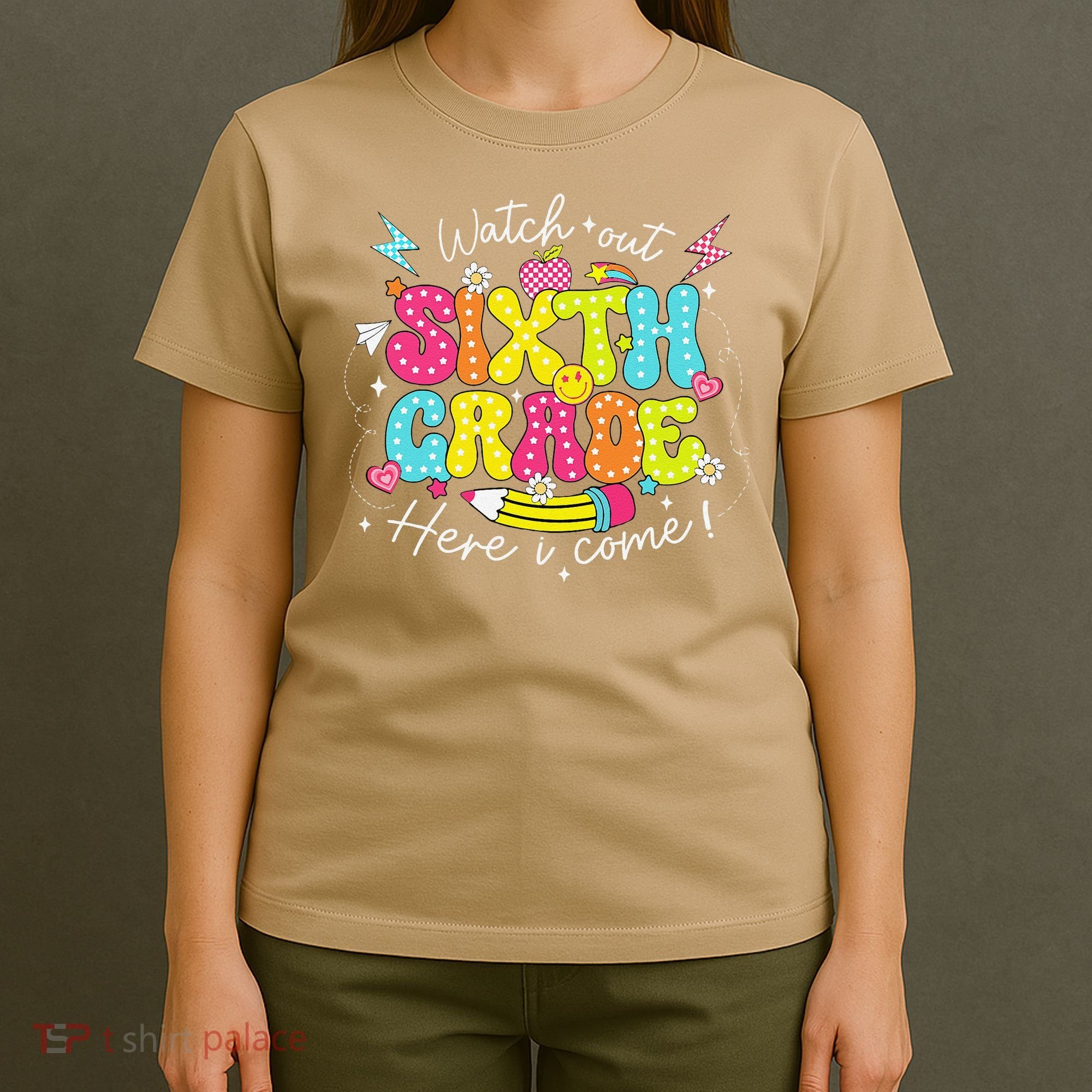 Back To School Watch Out Sixth Grade Here I Come Pencil T-Shirt