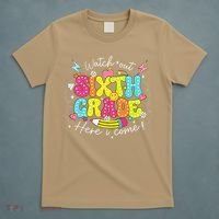 Back To School Watch Out Sixth Grade Here I Come Pencil T-Shirt thumb 5