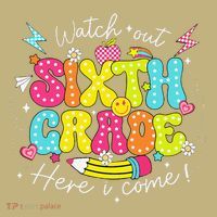 Back To School Watch Out Sixth Grade Here I Come Pencil Mousepad thumb 1