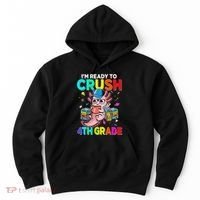 Back To School First Day Im Ready To Crush 4th Grade Axolotl  Hoodie thumb 0