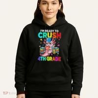 Back To School First Day Im Ready To Crush 4th Grade Axolotl  Hoodie thumb 5