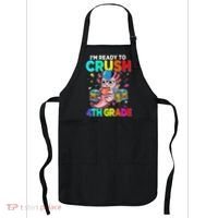 Back To School First Day Im Ready To Crush 4th Grade Axolotl  Apron thumb 0