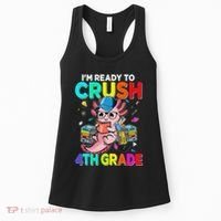 Back To School First Day Im Ready To Crush 4th Grade Axolotl  Women's Tank Top thumb 0