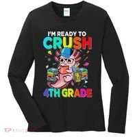 Back To School First Day Im Ready To Crush 4th Grade Axolotl  Women's Long Sleeve Shirt thumb 0