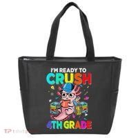 Back To School First Day Im Ready To Crush 4th Grade Axolotl  Tote Bag thumb 0