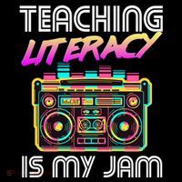 Back To School Retro Literacy Is My Jam 80S Teacher Boombox Gift Coffee Mug thumb 5