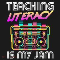 Back To School Retro Literacy Is My Jam 80S Teacher Boombox Gift Women's Hoodie thumb 2
