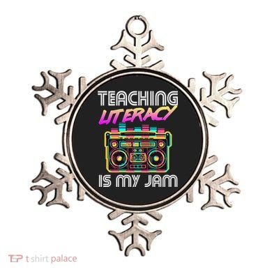 Back To School Retro Literacy Is My Jam 80S Teacher Boombox Gift Ornament