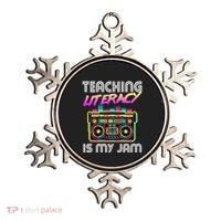 Back To School Retro Literacy Is My Jam 80S Teacher Boombox Gift Ornament thumb 0
