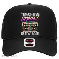 Back To School Retro Literacy Is My Jam 80S Teacher Boombox Gift Hat thumb 0