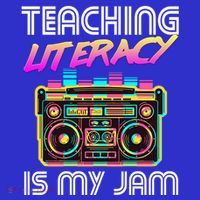 Back To School Retro Literacy Is My Jam 80S Teacher Boombox Gift Hoodie thumb 2