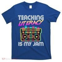 Back To School Retro Literacy Is My Jam 80S Teacher Boombox Gift T-Shirt thumb 0