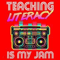 Back To School Retro Literacy Is My Jam 80S Teacher Boombox Gift Santa Hat thumb 1