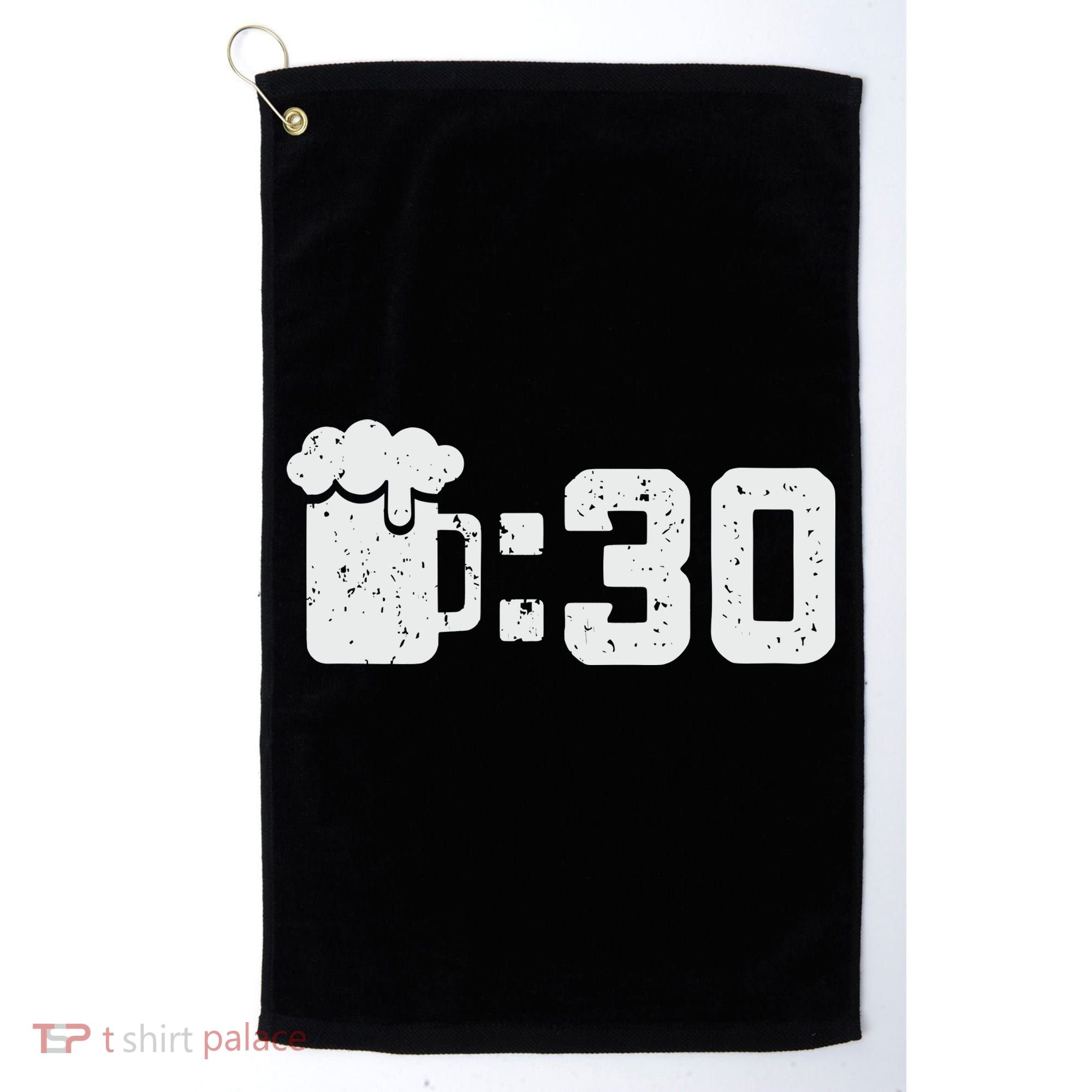Beer Thirty St Patricks Shamrock Lucky Green Irish Golf Towel