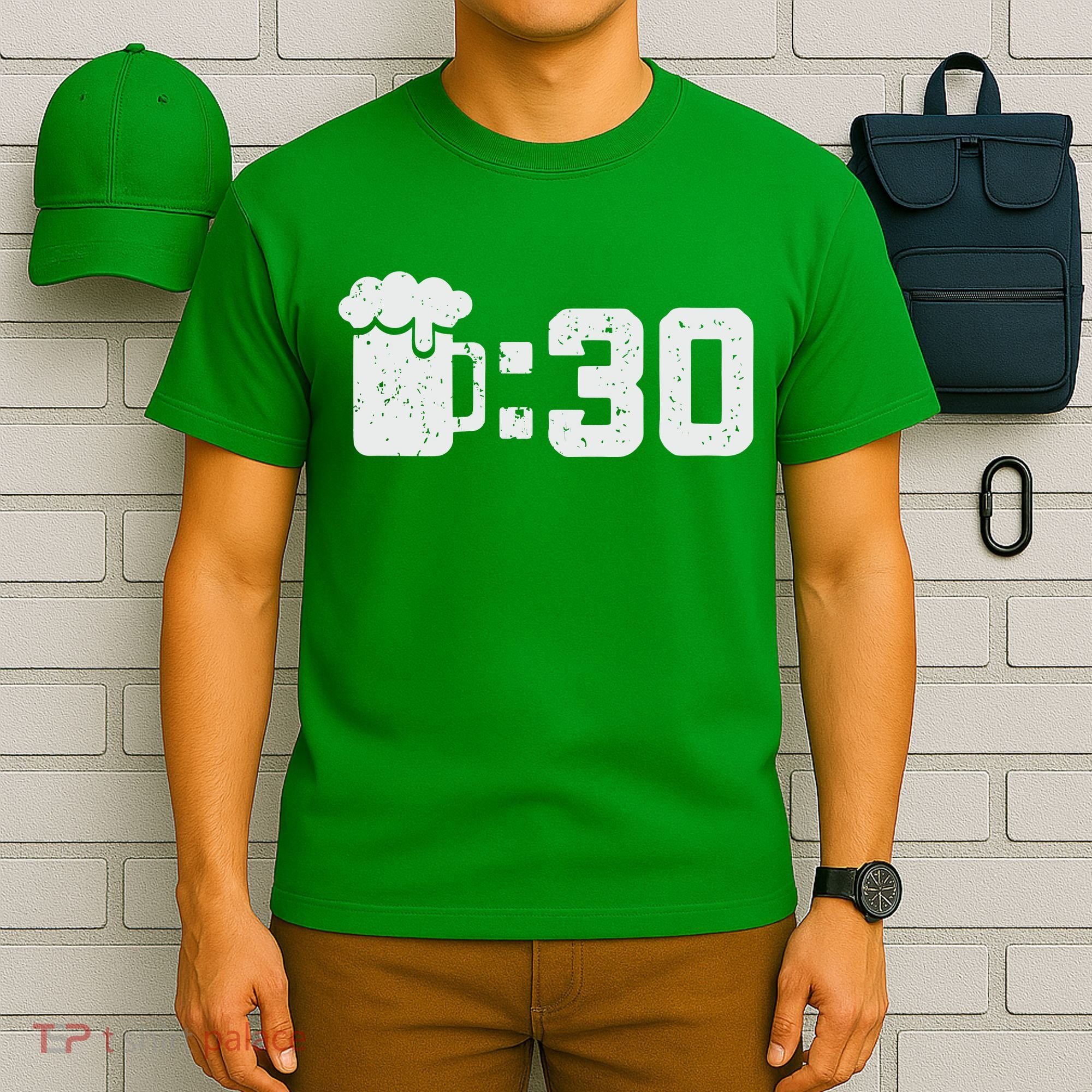 Beer Thirty St Patricks Shamrock Lucky Green Irish T-Shirt