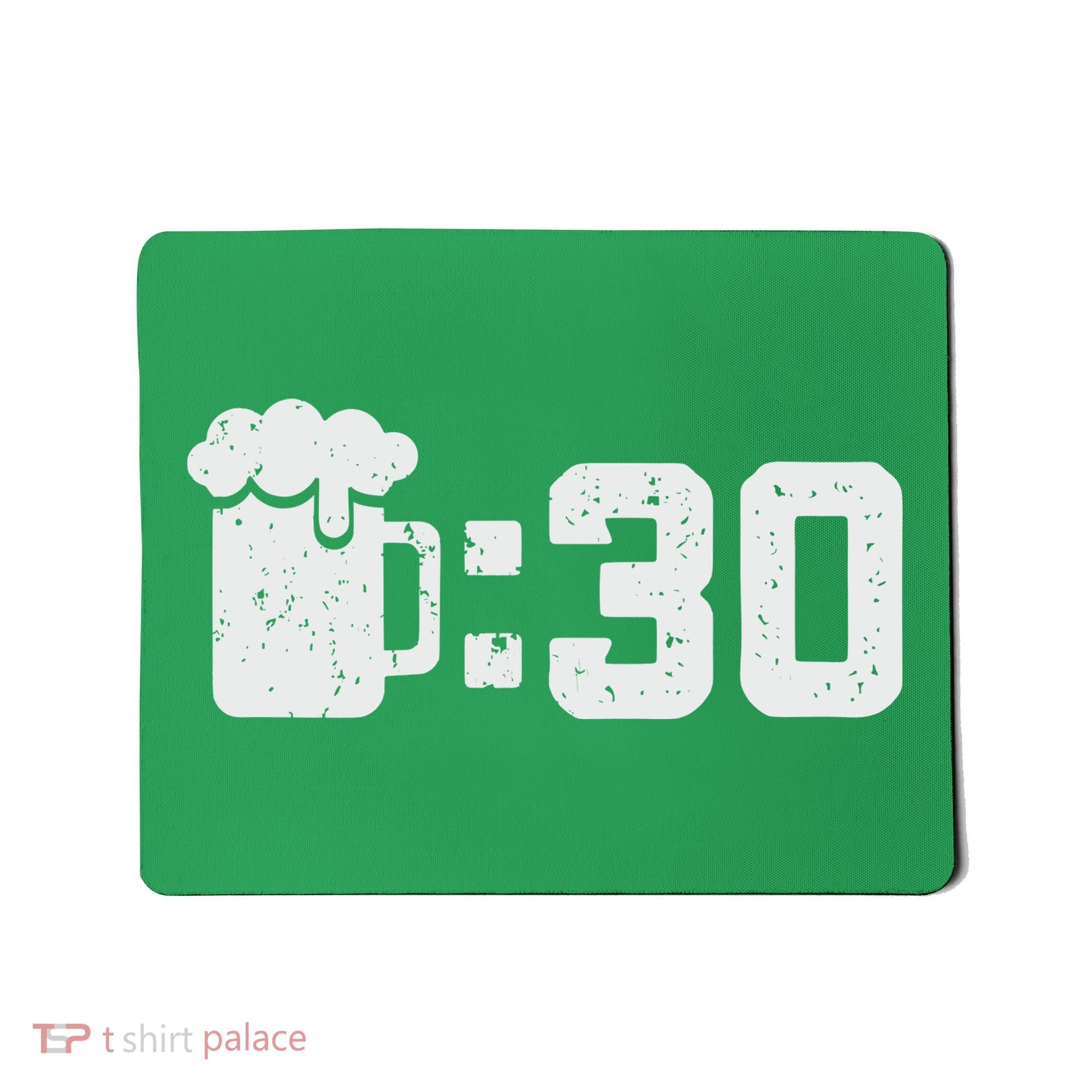 Beer Thirty St Patricks Shamrock Lucky Green Irish Mousepad