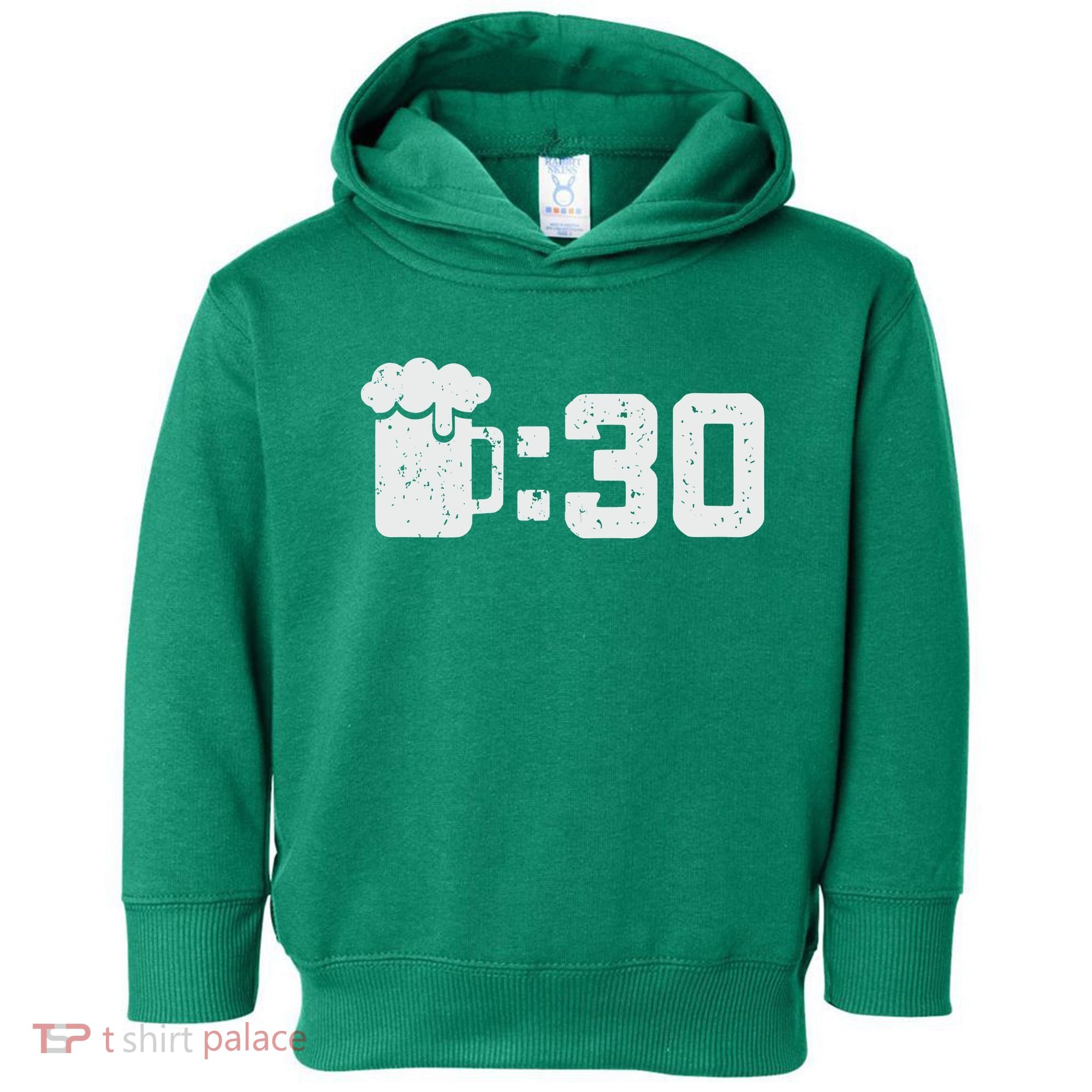 Beer Thirty St Patricks Shamrock Lucky Green Irish Toddler Hoodie