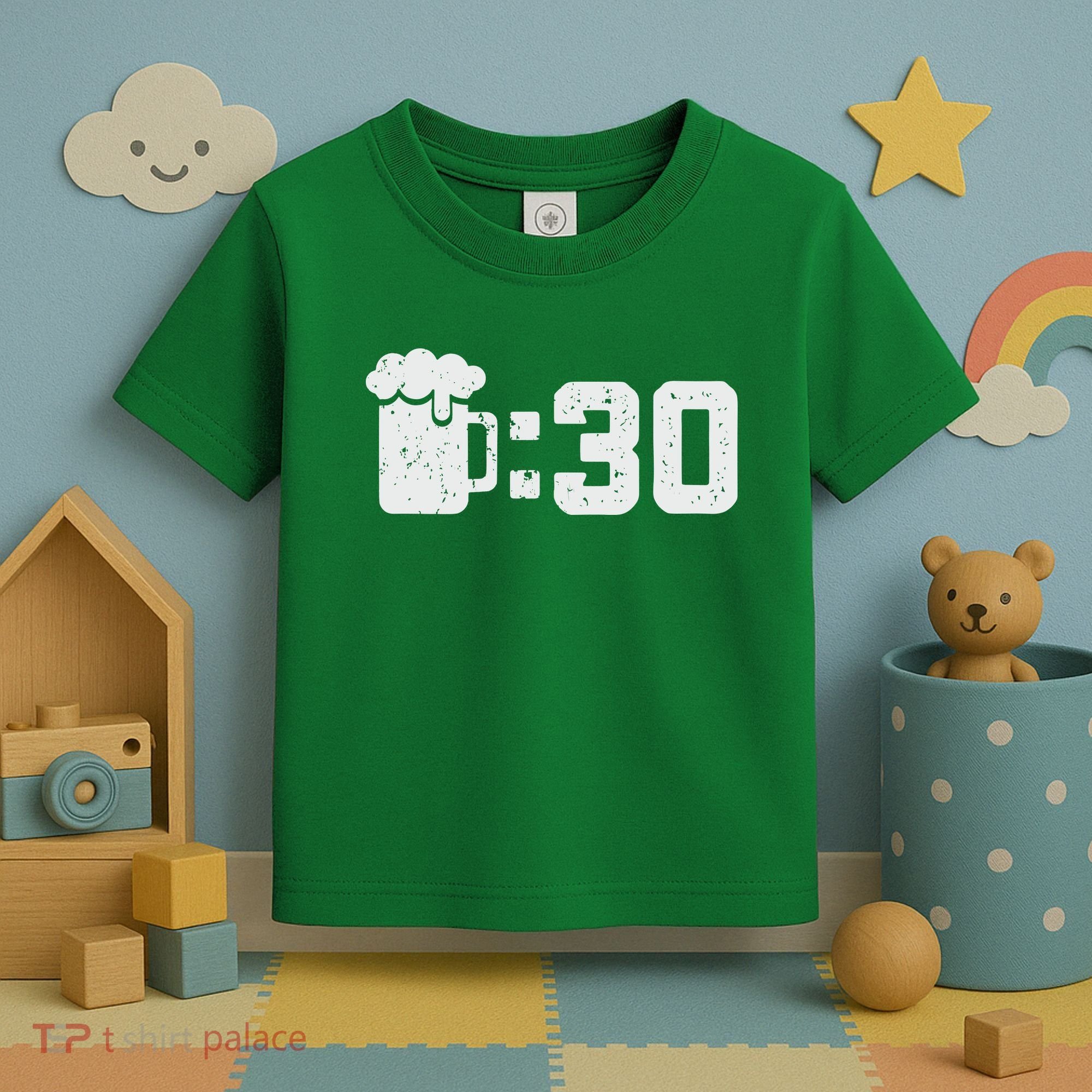Beer Thirty St Patricks Shamrock Lucky Green Irish Toddler T-Shirt