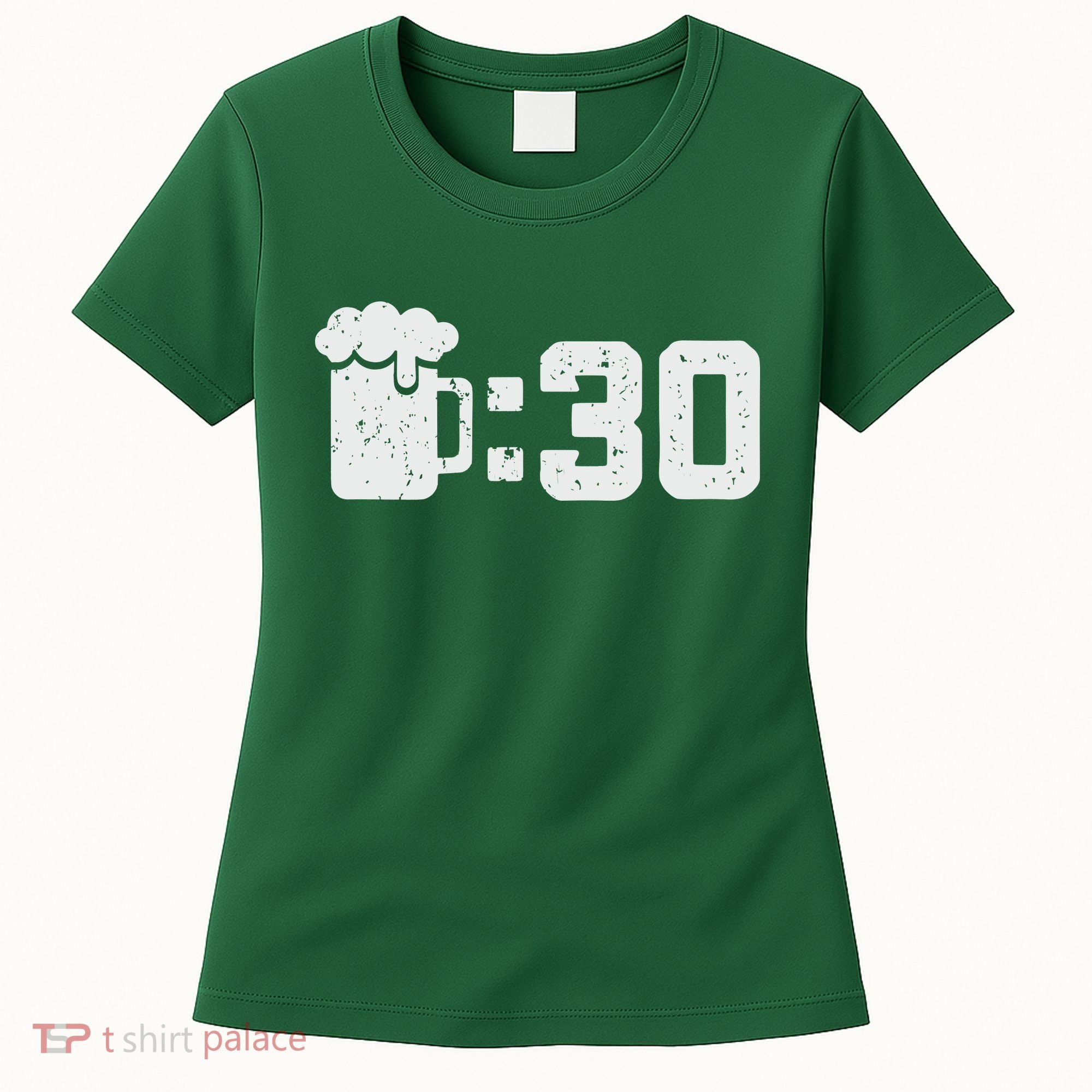 Beer Thirty St Patricks Shamrock Lucky Green Irish Women's T-Shirt