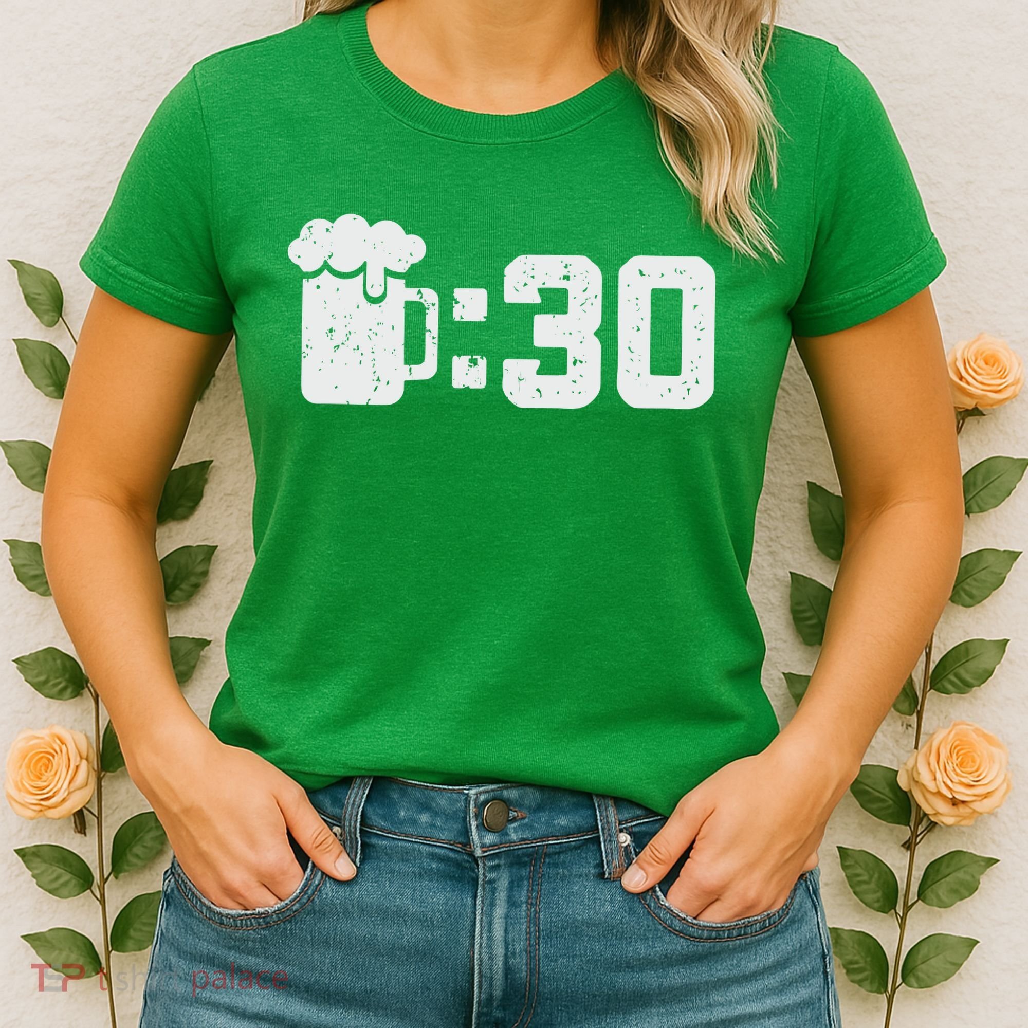 Beer Thirty St Patricks Shamrock Lucky Green Irish Women's T-Shirt