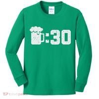 Beer Thirty St Patricks Shamrock Lucky Green Irish Kids Long Sleeve Shirt thumb 0