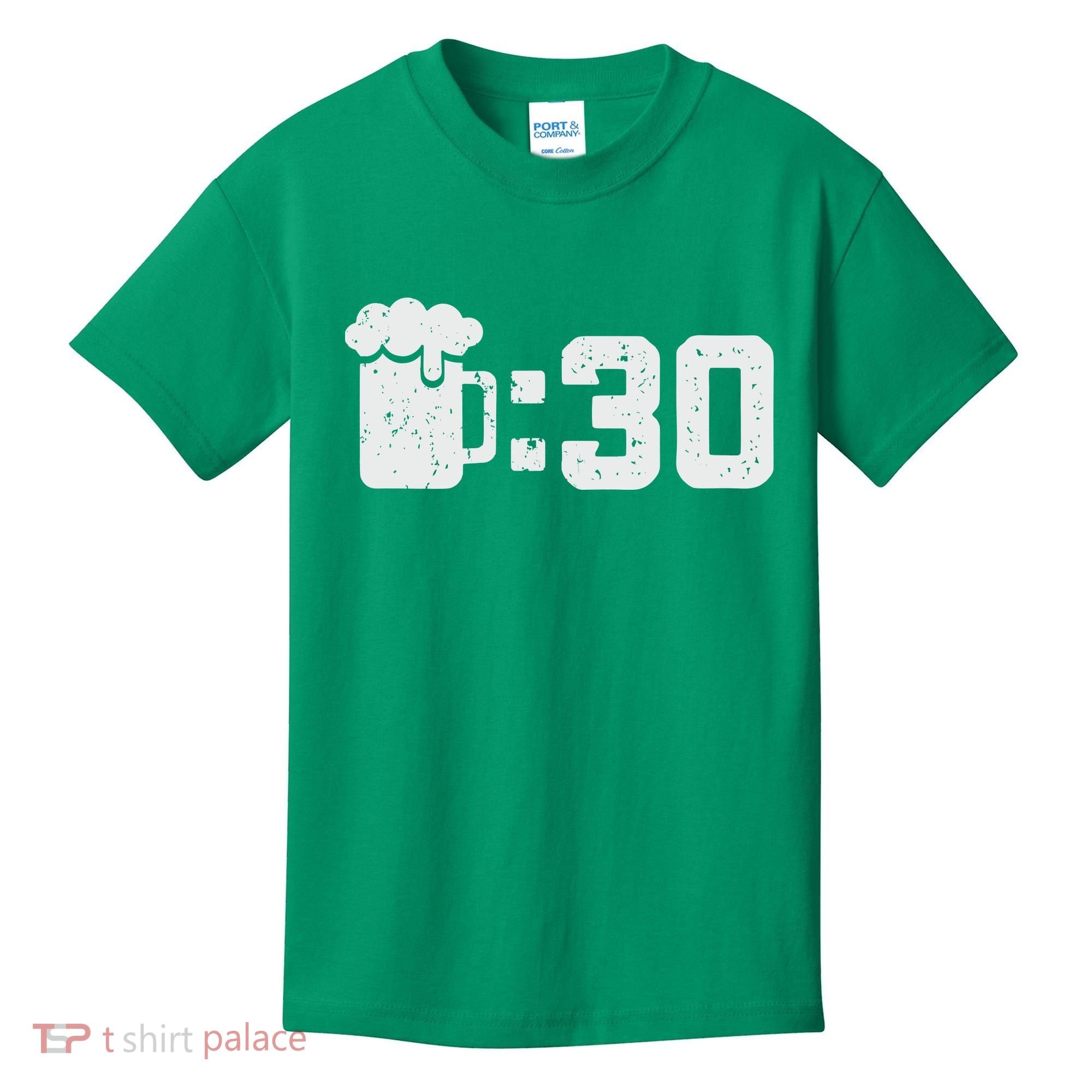 Beer Thirty St Patricks Shamrock Lucky Green Irish Kids T-Shirt