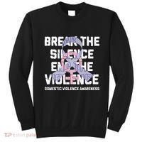 Break The Silence End Violence Domestic Violence Awareness Sweatshirt thumb 0