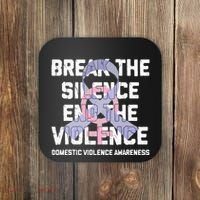 Break The Silence End Violence Domestic Violence Awareness Coaster thumb 0