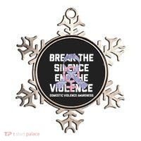 Break The Silence End Violence Domestic Violence Awareness Ornament thumb 0